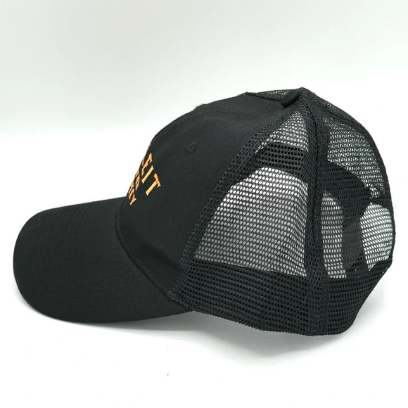 BULLEIT FRONTIER WHISKEY Black Trucker Hat Polyester Mesh and Cotton Adjustable - Picture 2 of 7